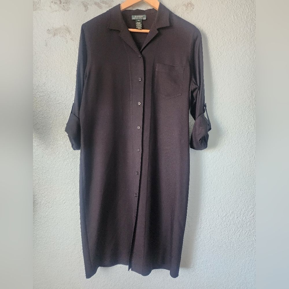 Ralph Lauren Silk Black Shirt Dress